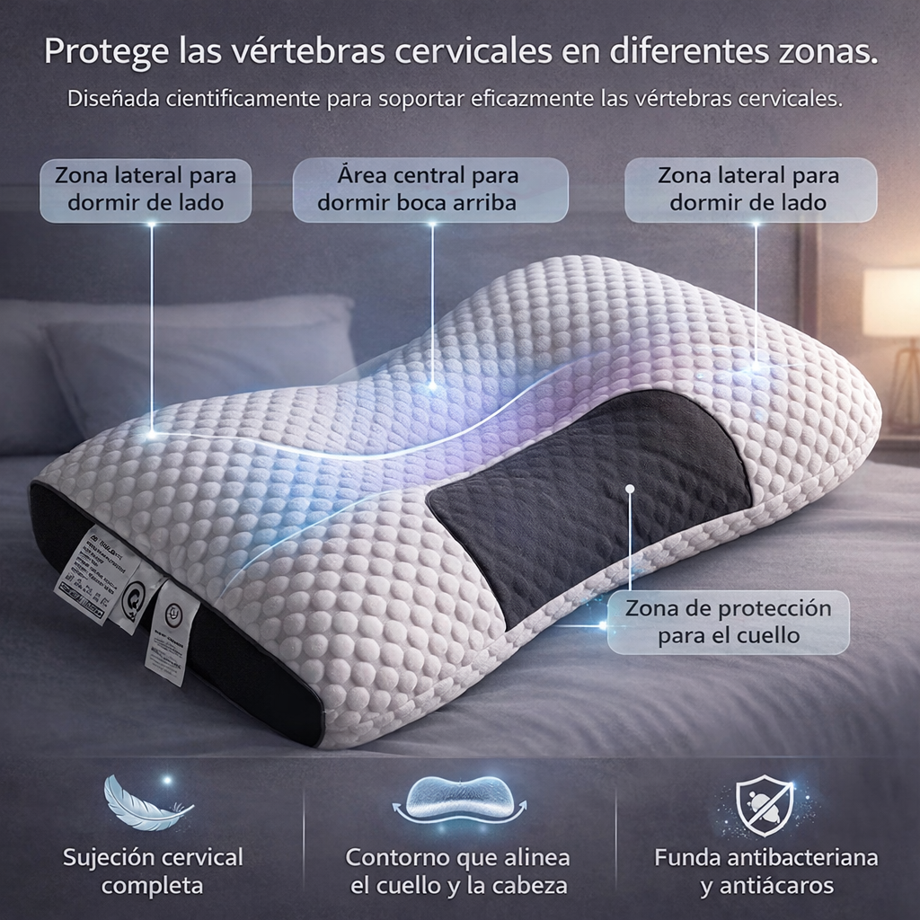 ALMOHADA CERVICAL ERGONÓMICA 3D SLEEPCARE + ENVIO GRATIS